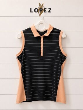 LOPEZ – Sleeveless Golf Polo Top – Size 1X